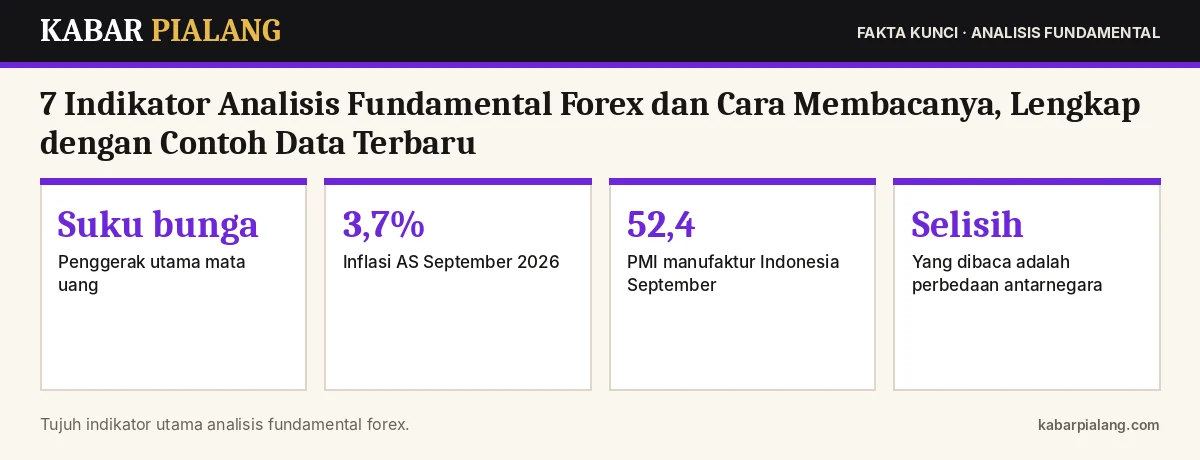 Fakta kunci: 7 Indikator Analisis Fundamental Forex dan Cara Membacanya, Lengkap dengan Contoh Data Terbaru