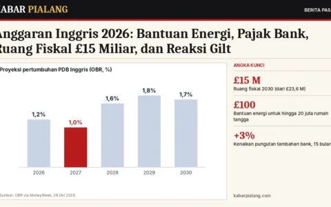 Anggaran Inggris 2026: Bantuan Energi, Pajak Bank, Ruang Fiskal £15 Miliar, dan Reaksi Gilt