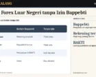 Broker Forex Luar Negeri tanpa Izin Bappebti: Risiko, Pemblokiran Situs, dan Cara Melindungi Dana