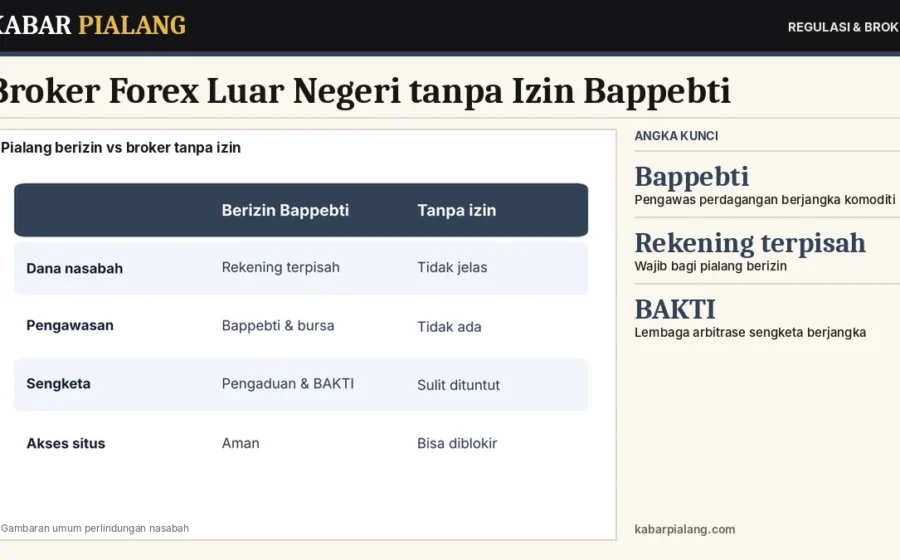 Broker Forex Luar Negeri tanpa Izin Bappebti: Risiko, Pemblokiran Situs, dan Cara Melindungi Dana