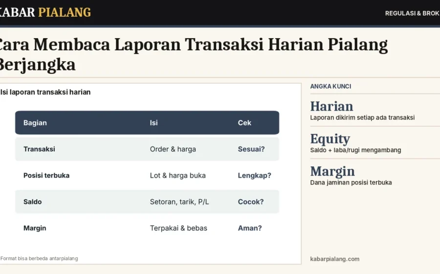 Cara Membaca Laporan Transaksi Harian Pialang Berjangka: Konfirmasi, Saldo, dan Margin