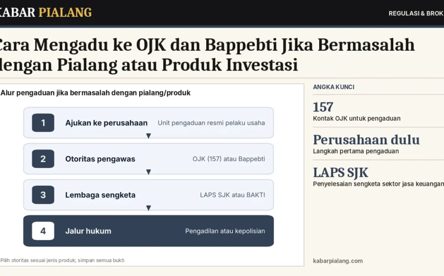 Cara Mengadu ke OJK dan Bappebti Jika Bermasalah dengan Pialang atau Produk Investasi: Langkah, Dokumen, dan Jalur Sengketa
