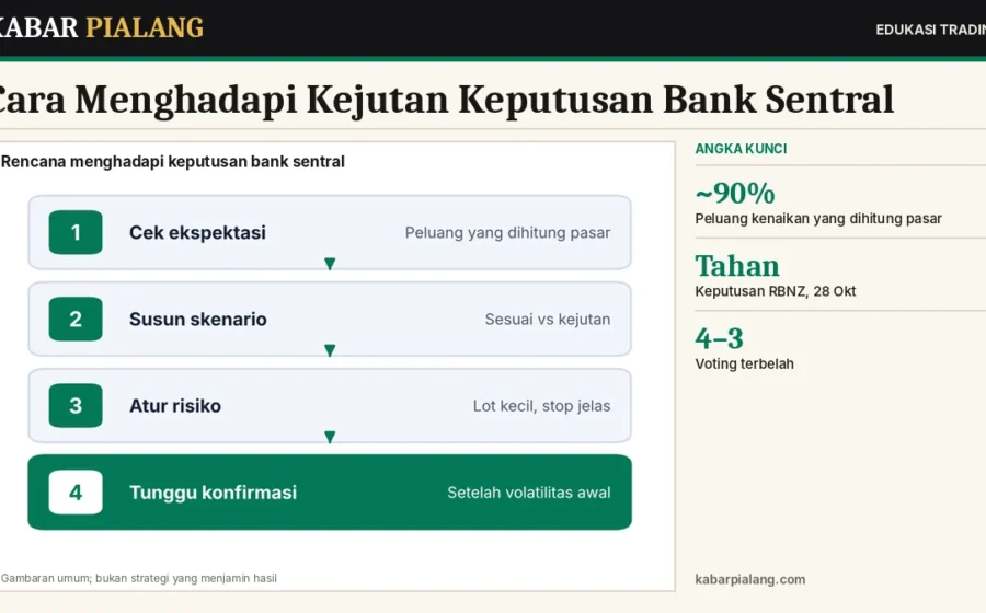 Cara Menghadapi Kejutan Keputusan Bank Sentral: Belajar dari RBNZ yang Menahan Suku Bunga saat Pasar Memperkirakan Kenaikan