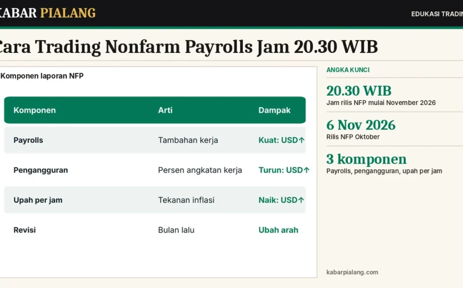 Cara Trading Nonfarm Payrolls Jam 20.30 WIB: Persiapan, Skenario, dan Risiko Slippage
