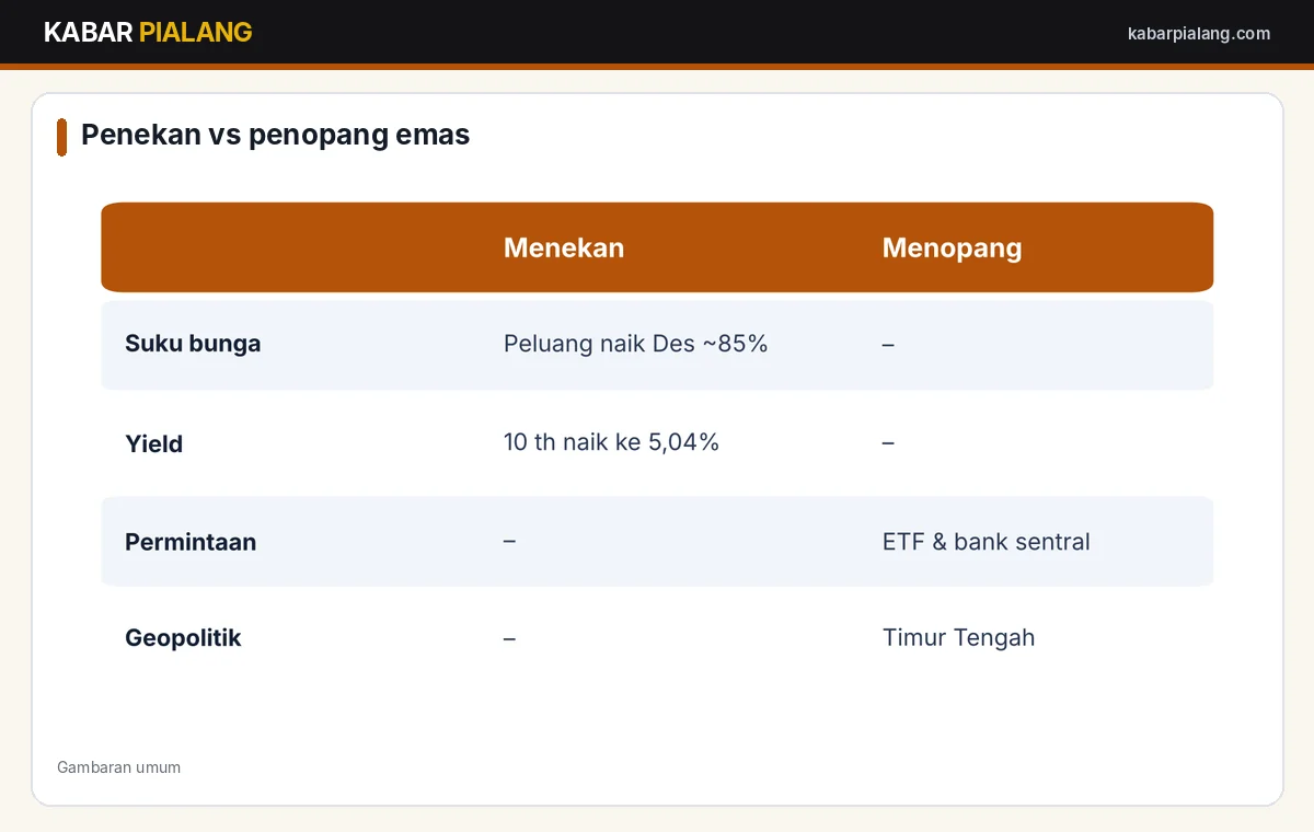 Faktor penggerak harga emas setelah FOMC