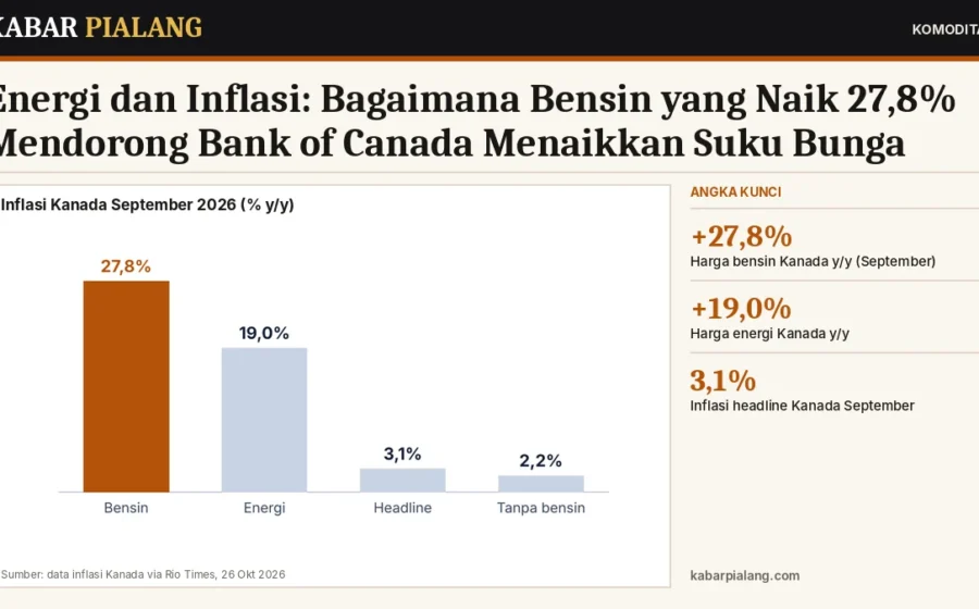 Energi dan Inflasi: Bagaimana Bensin yang Naik 27,8% Mendorong Bank of Canada Menaikkan Suku Bunga
