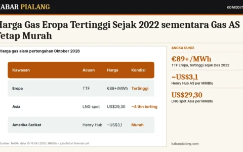 Harga Gas Eropa Tertinggi Sejak 2022 sementara Gas AS Tetap Murah: Membaca Selisih TTF dan Henry Hub di Tengah Gangguan LNG Qatar