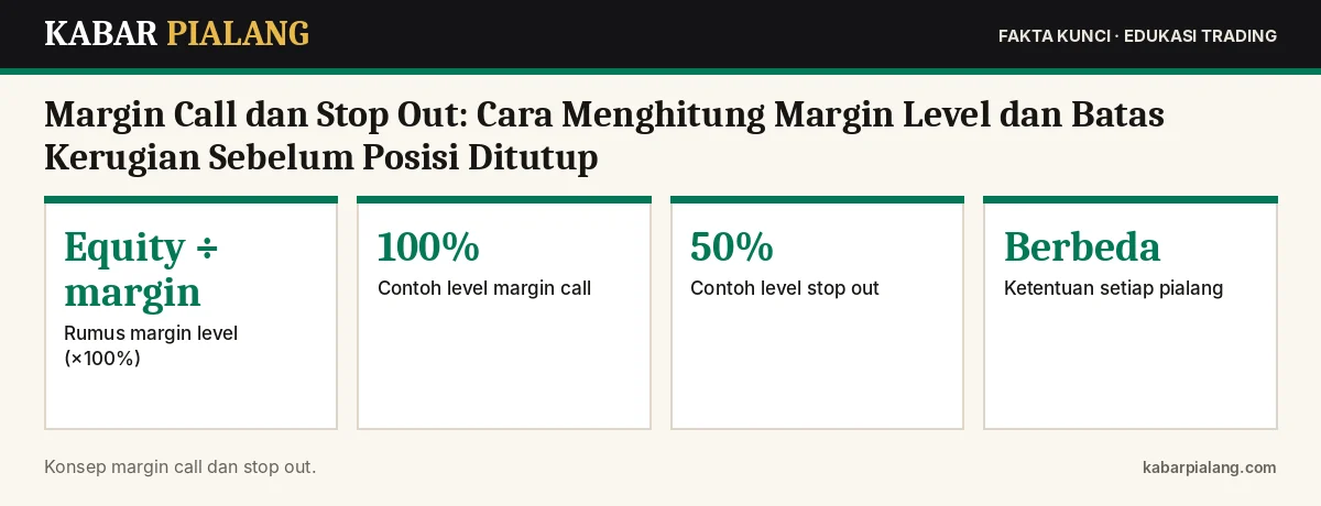 Fakta kunci: Margin Call dan Stop Out: Cara Menghitung Margin Level dan Batas Kerugian Sebelum Posisi Ditutup