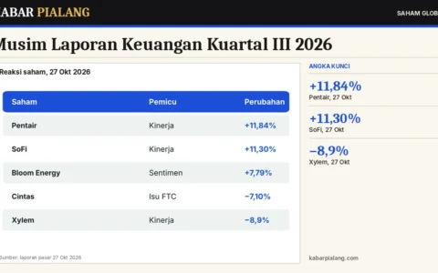 Musim Laporan Keuangan Kuartal III 2026: Mengapa Pentair dan SoFi Melonjak 11%, sementara Xylem dan Cintas Anjlok
