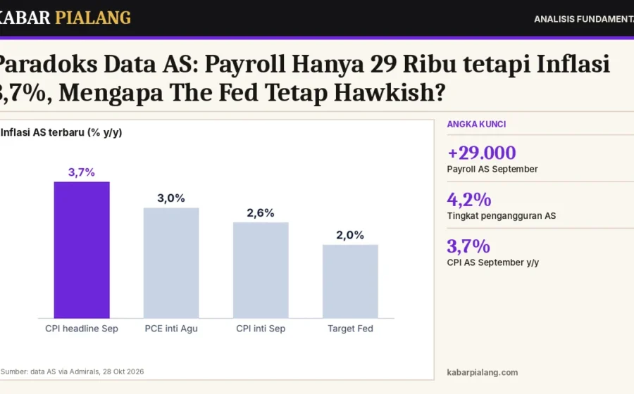 Paradoks Data AS: Payroll Hanya 29 Ribu tetapi Inflasi 3,7%, Mengapa The Fed Tetap Hawkish?