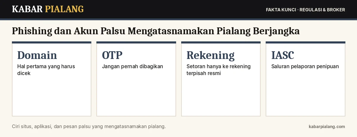 Fakta kunci: Phishing dan Akun Palsu Mengatasnamakan Pialang Berjangka: Cara Mengenali Situs, Aplikasi, dan Pesan Tiruan serta Cara Melapor