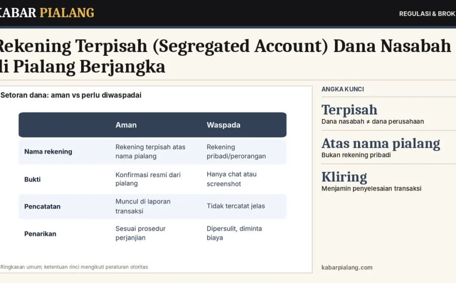 Rekening Terpisah (Segregated Account) Dana Nasabah di Pialang Berjangka: Fungsi, Cara Mengecek, dan Tanda Bahaya