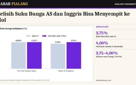 Selisih Suku Bunga AS dan Inggris Bisa Menyempit ke Nol: Pasar Hargai Kenaikan BoE 5 November, Apa Artinya bagi GBP/USD?