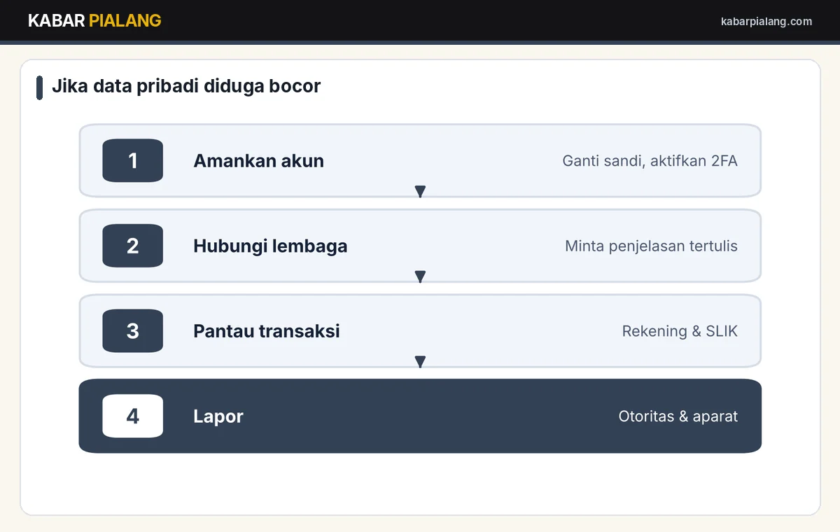 Langkah yang dilakukan nasabah jika data pribadi bocor
